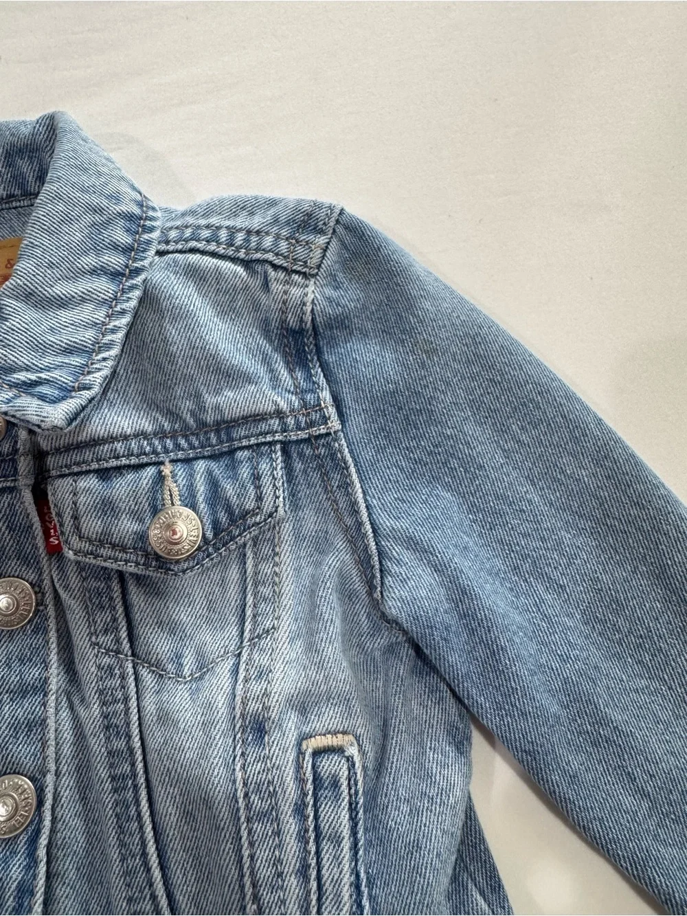 Levi’s Toddler Light Wash Denim Trucker Jacket Size 2T Classic Jean Jacket